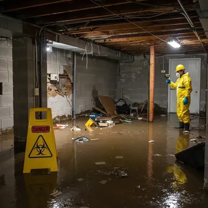 Flooded Basement Electrical Hazard in Brookville, NY Property